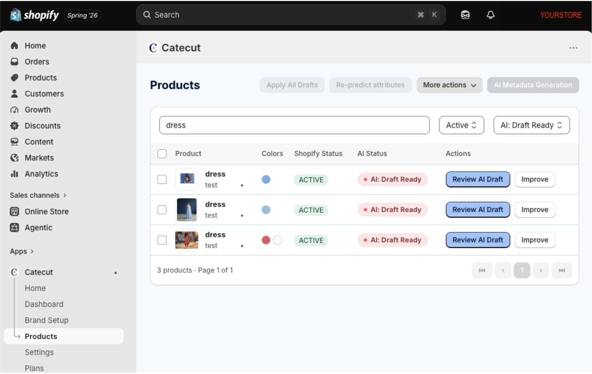 Catecut_Shopify_products_overview_drafts