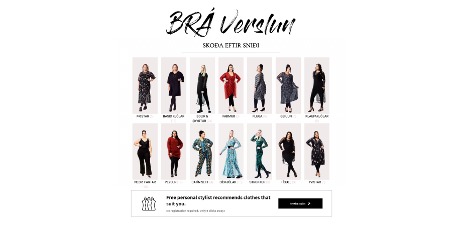 Catecut launches on Icelandic apparel designer and retailer Brá verslun online store.