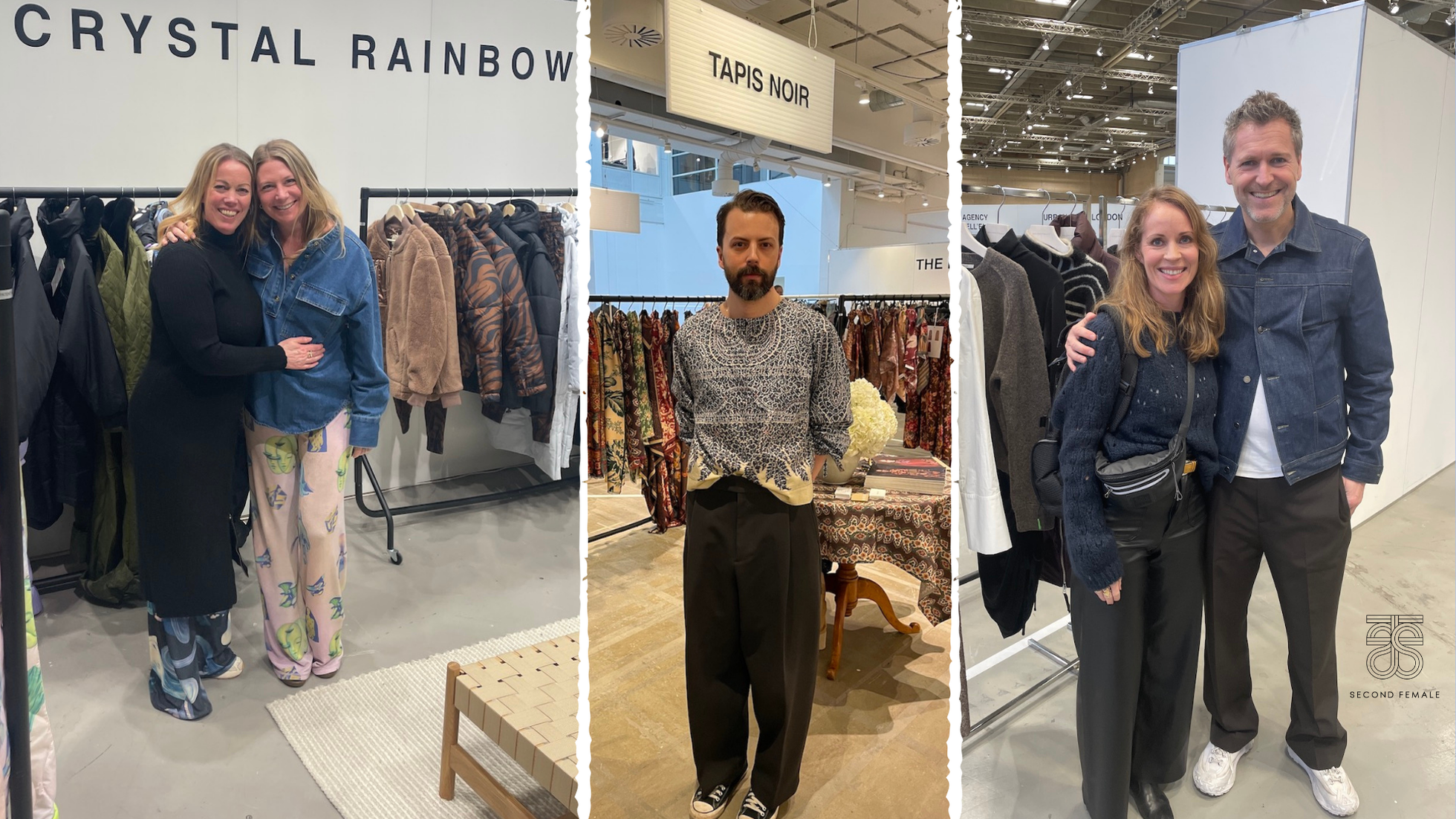 Clothing brands Crystal Rainbow designer Lea Folmann, Tapis Noir creative director Mads Lehn Kruse, Second Female