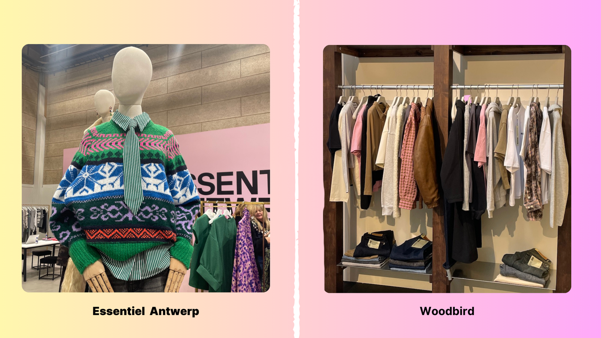 Essential Antwerp and Woodbird delivered inspiring patterns, pops of color and embellishments during CIFF 25 in Copenhagen.